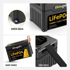 12V 1280Wh/100Ah LiFePO4 Battery - Green Vista Living