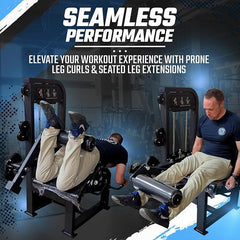 Selectorized Leg Extension & Prone Leg Curl Combo w/250lb weight stack (New) Sports & Fitness Exchange