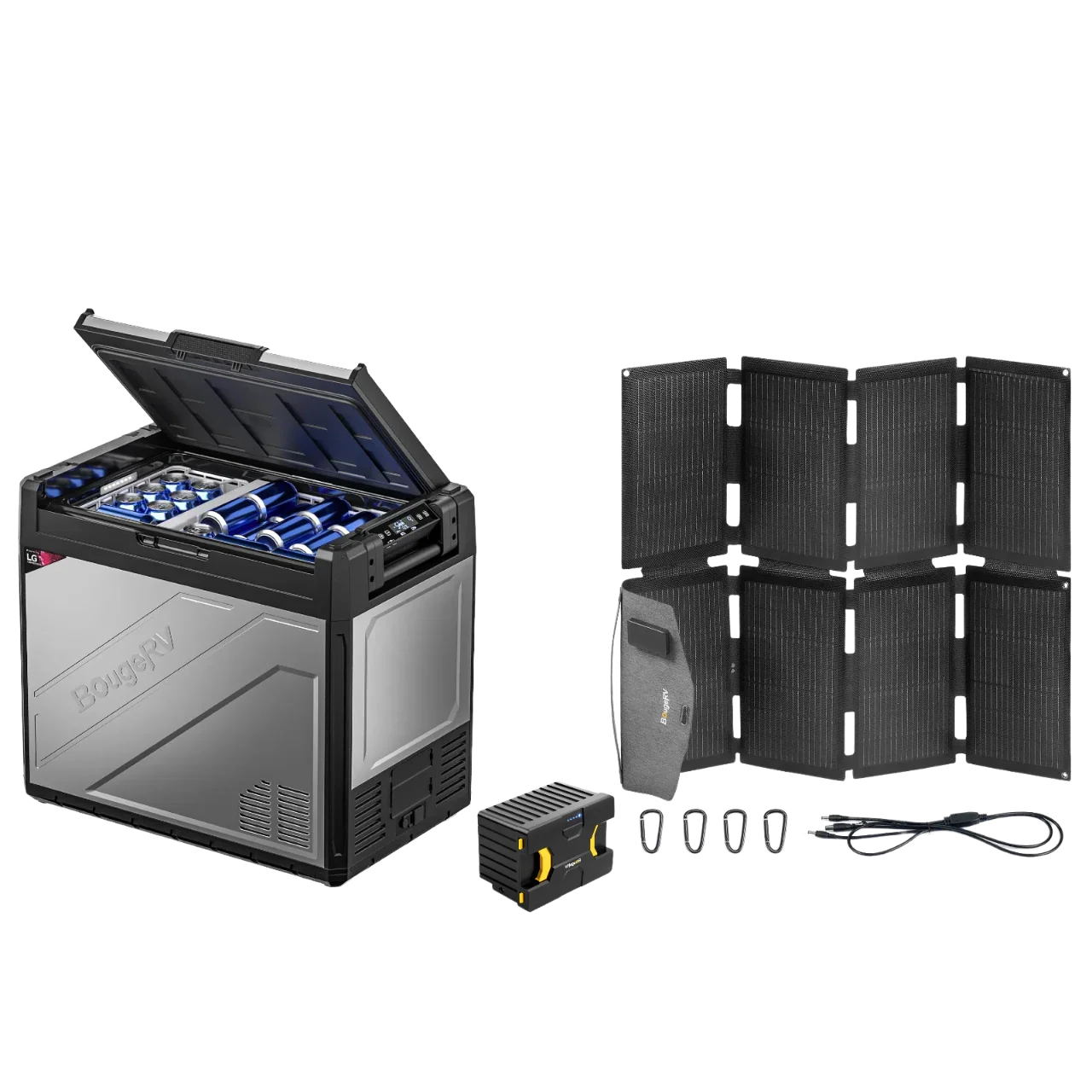 BougeRV Rocky Solar Battery Portable Fridge Kit - Green Vista Living