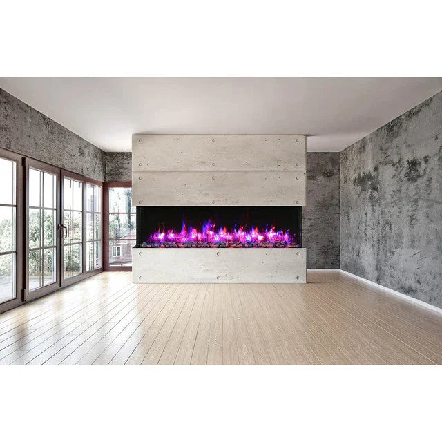 Amantii Tru-View XL XT 88 Inch Indoor Outdoor 3 Sided Electric Fireplace - Green Vista Living