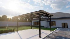 Chiko USA Premier Residential Steel Carport | Black | Solar Pergola | Solar Gazebo - Green Vista Living