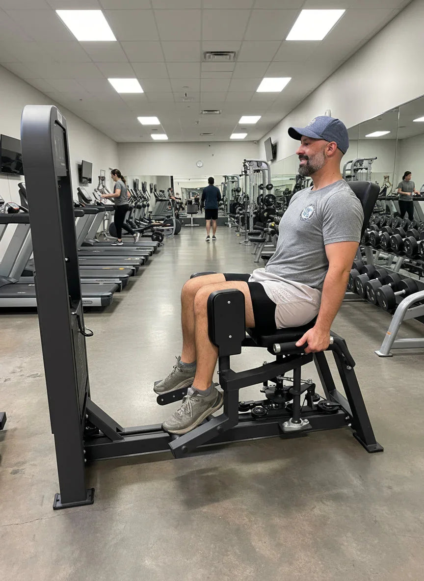Selectorized Hip Abductor & Adductor Machine w/ 250lb weight stack (New) - Green Vista Living