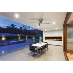 Amantii 88 Inch Panorama Slim BI-88-SLIM-OD Linear Indoor or Outdoor Electric Fireplace - Green Vista Living