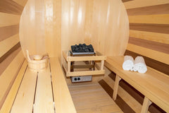 Dundalk Leisurecraft Canadian Timber Tranquility Barrel Sauna | 6 - 8 Persons - Green Vista Living