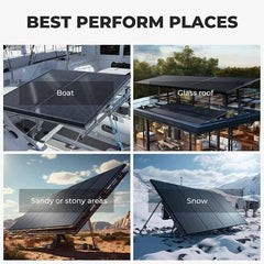BougeRV 200 Watt Rigid Bifacial 10BB Mono Solar Panel - Green Vista Living