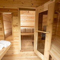 Dundalk Leisurecraft Canadian Timber Georgian Cabin Sauna with Changeroom | 6 Persons - Green Vista Living