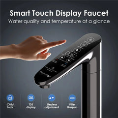 Waterdrop smart touch display faucet with digital water quality and temperature control