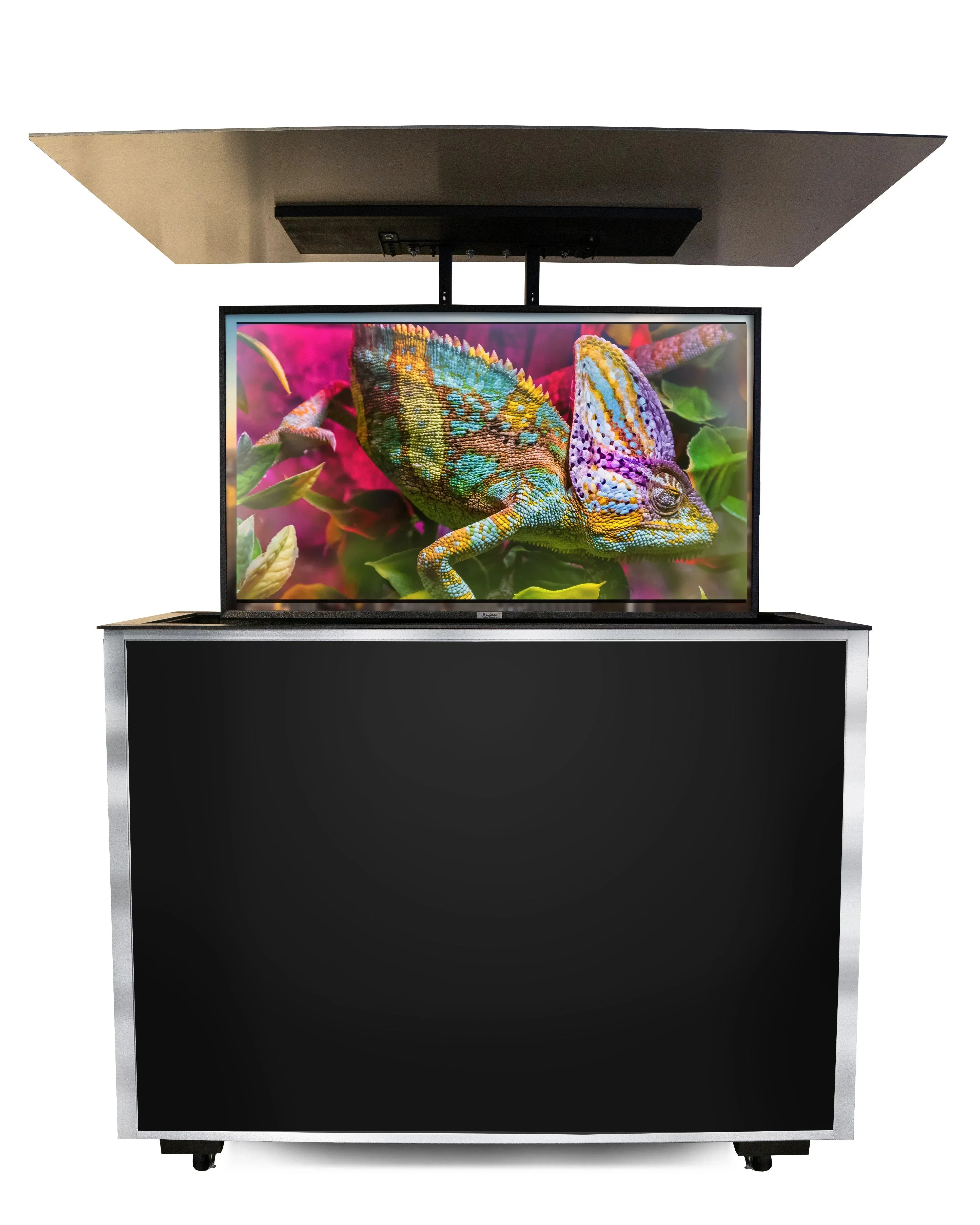 MirageVision 55" Outdoor TV Premium Lift Cabinet - Green Vista Living