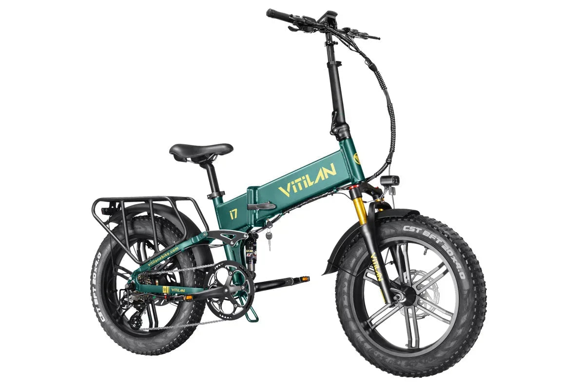 Vitilan I7 Pro Folding Full Suspension Electric Bike - Green Vista Living