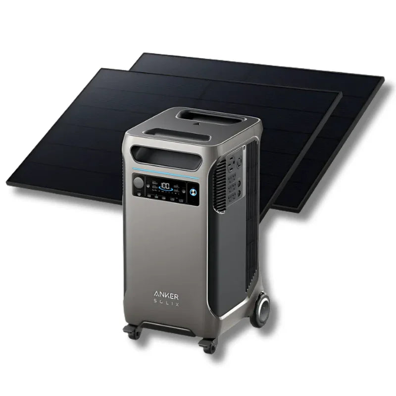 Anker SOLIX F3800 Solar Generator + 2× 410W Rigid Solar Panels (With a Free Anker SOLIX F3800 Protective Cover Bag) - Green Vista Living