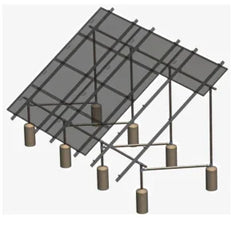 Tamarack Solar 90804-A Ground Mount Kit B | 4 Modules per Column | 186" Rails 2 Posts - Green Vista Living