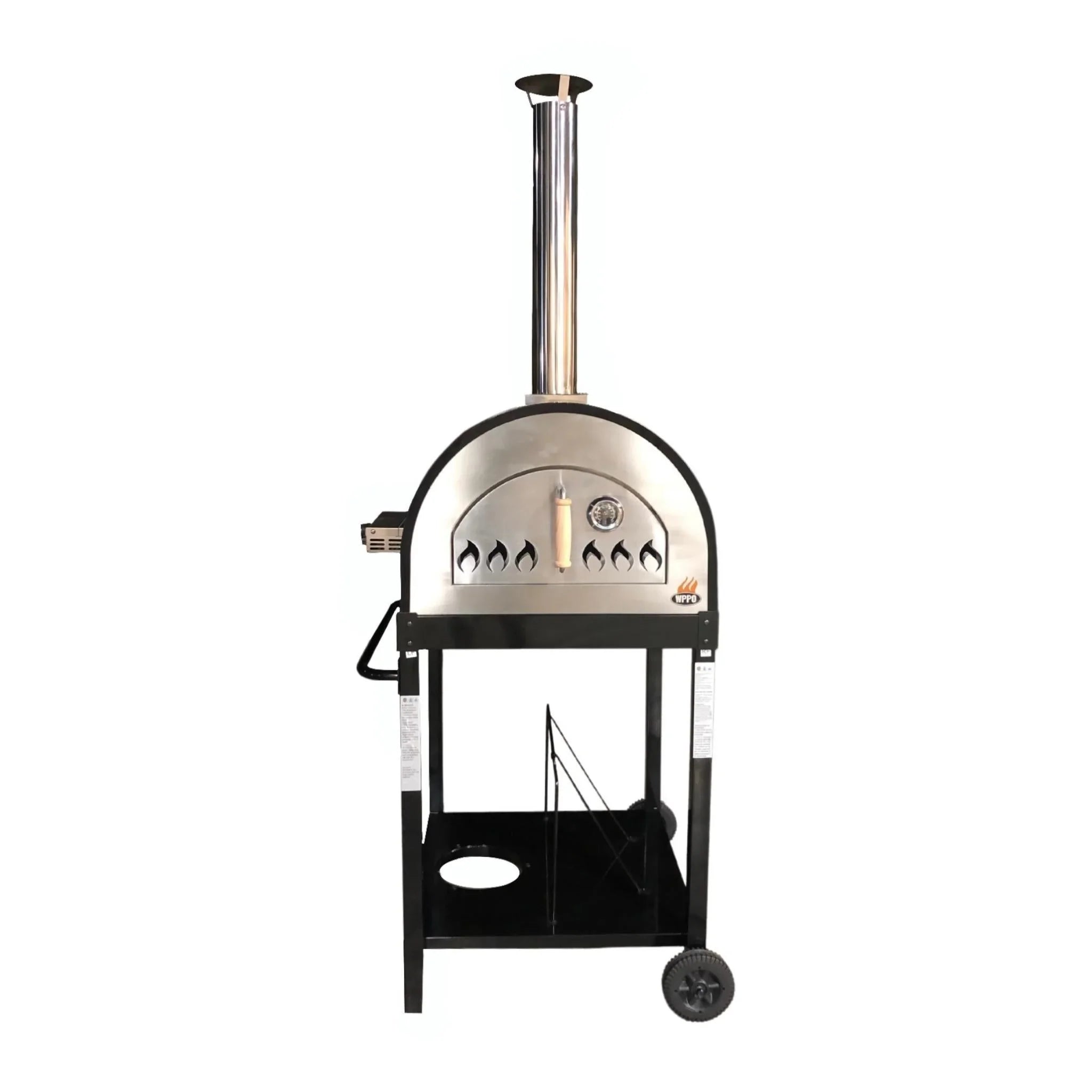 WPPO Traditional 25" Dual Fueled Pizza Oven With Gas Attachment- Wood and Gas Powered - Green Vista Living