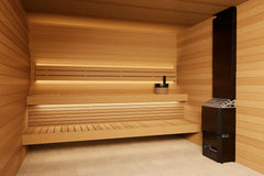 Saunum Air 5 Sauna Heater Air Series, 4.8kW Sauna Heater w/Climate Equalizer, Black - Green Vista Living