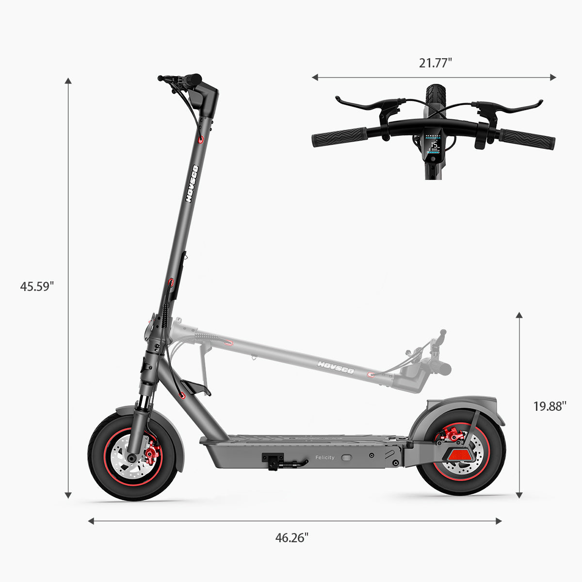 HOVSCO Felicity 10" Folding Electric Scooter For Adult - Green Vista Living