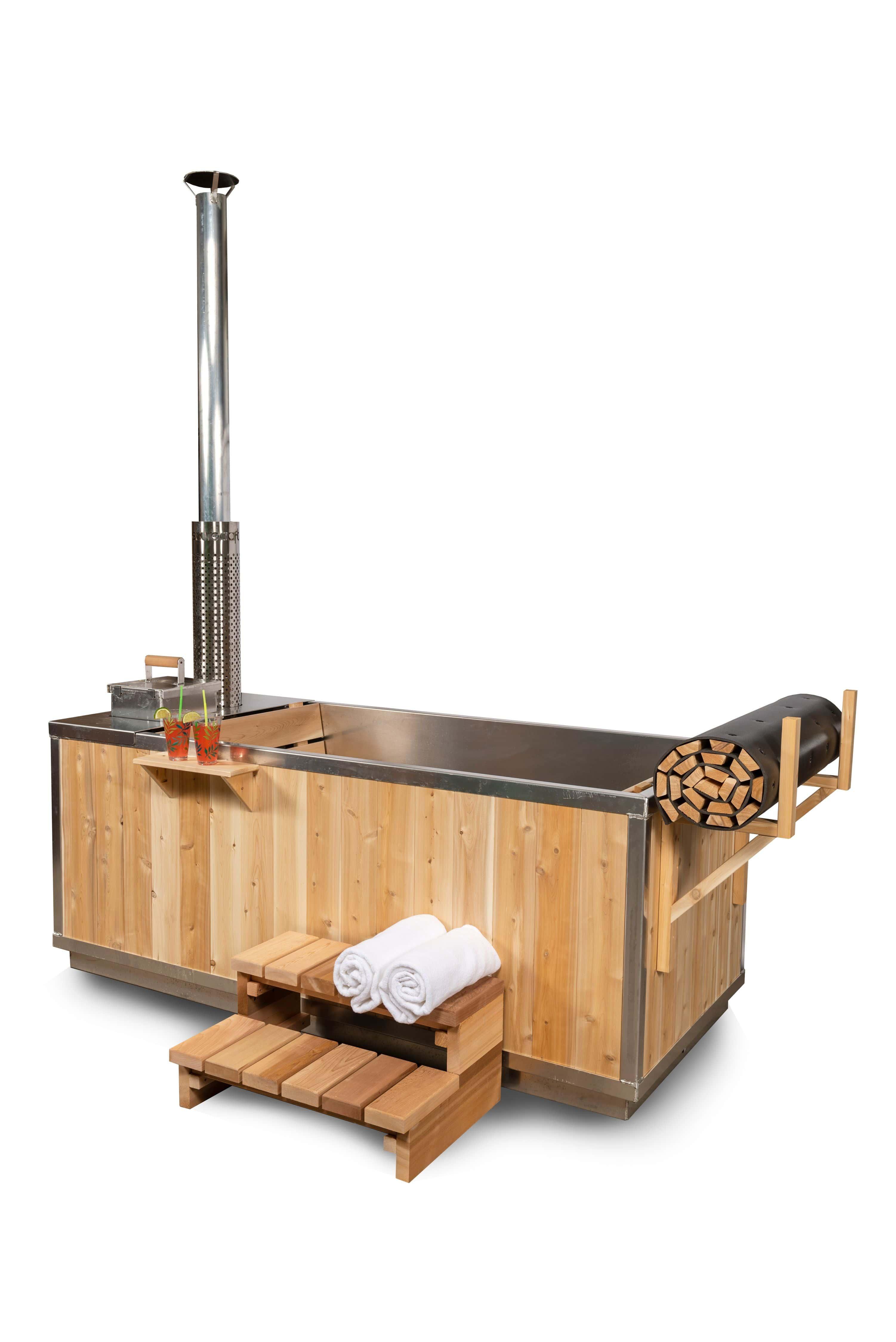 Dundalk Leisurecraft Canadian Timber The Starlight Wood Burning Hot Tub - Green Vista Living