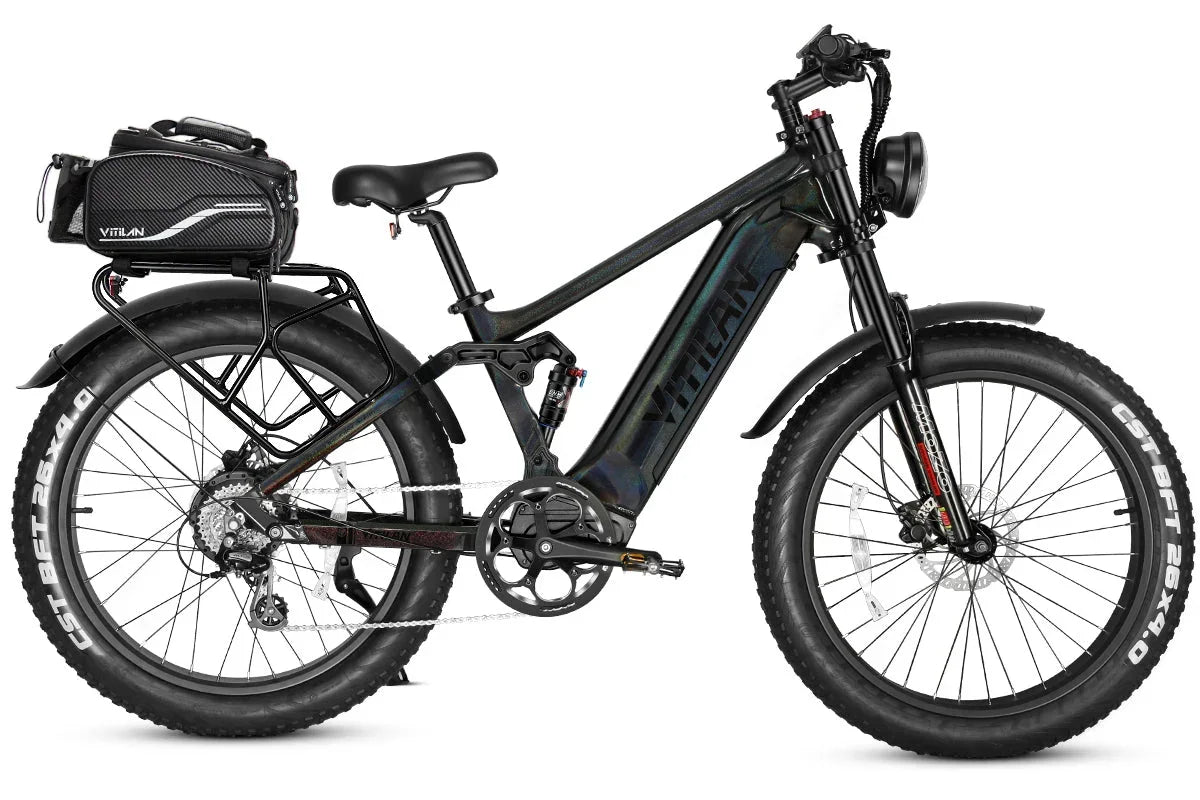 Vitilan T7PRO Full Suspension Mountain E-bike - Green Vista Living