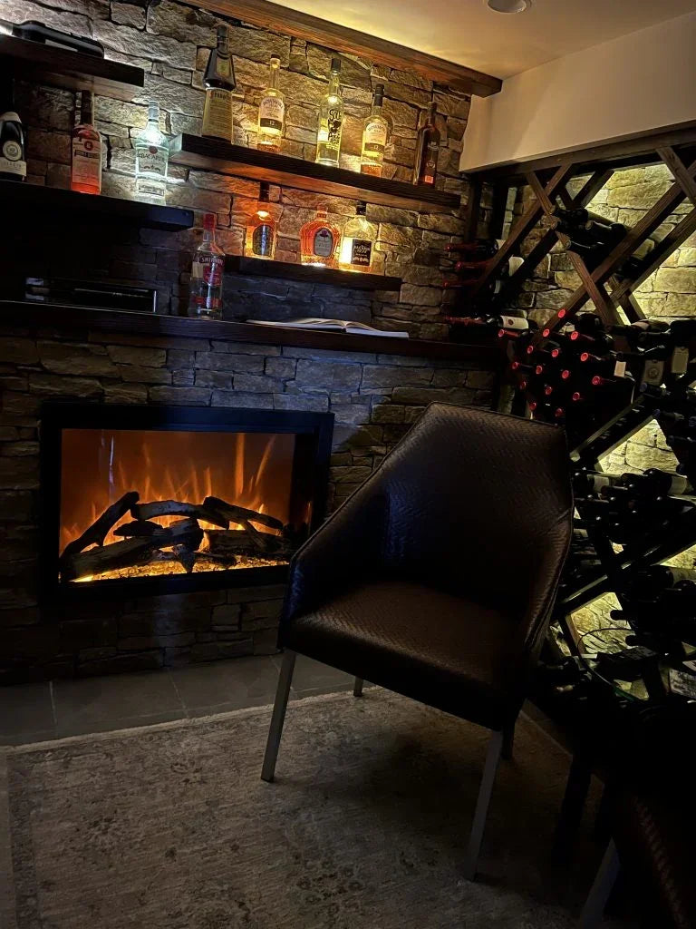 Amantii TRD-33-BESPOKE Traditional 33 inch built in Indoor Outdoor Electric Insert Fireplace - Green Vista Living