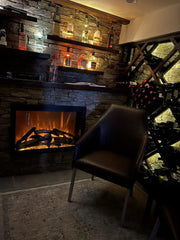 Amantii TRD-33-BESPOKE Traditional 33 inch built in Indoor Outdoor Electric Insert Fireplace - Green Vista Living