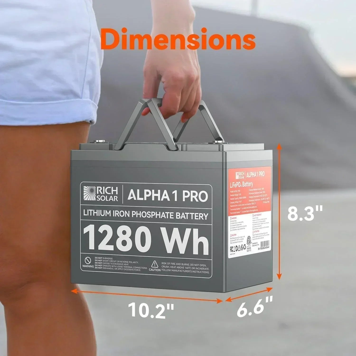 ALPHA 1 PRO | 12V 100Ah LiFePO4 Battery | Premium 12V Lithium Battery for Off-Grid, RVs, Boats | 7,000 Lifetime Cycles | 10 Year Warranty | UL1973 Certified - Green Vista Living