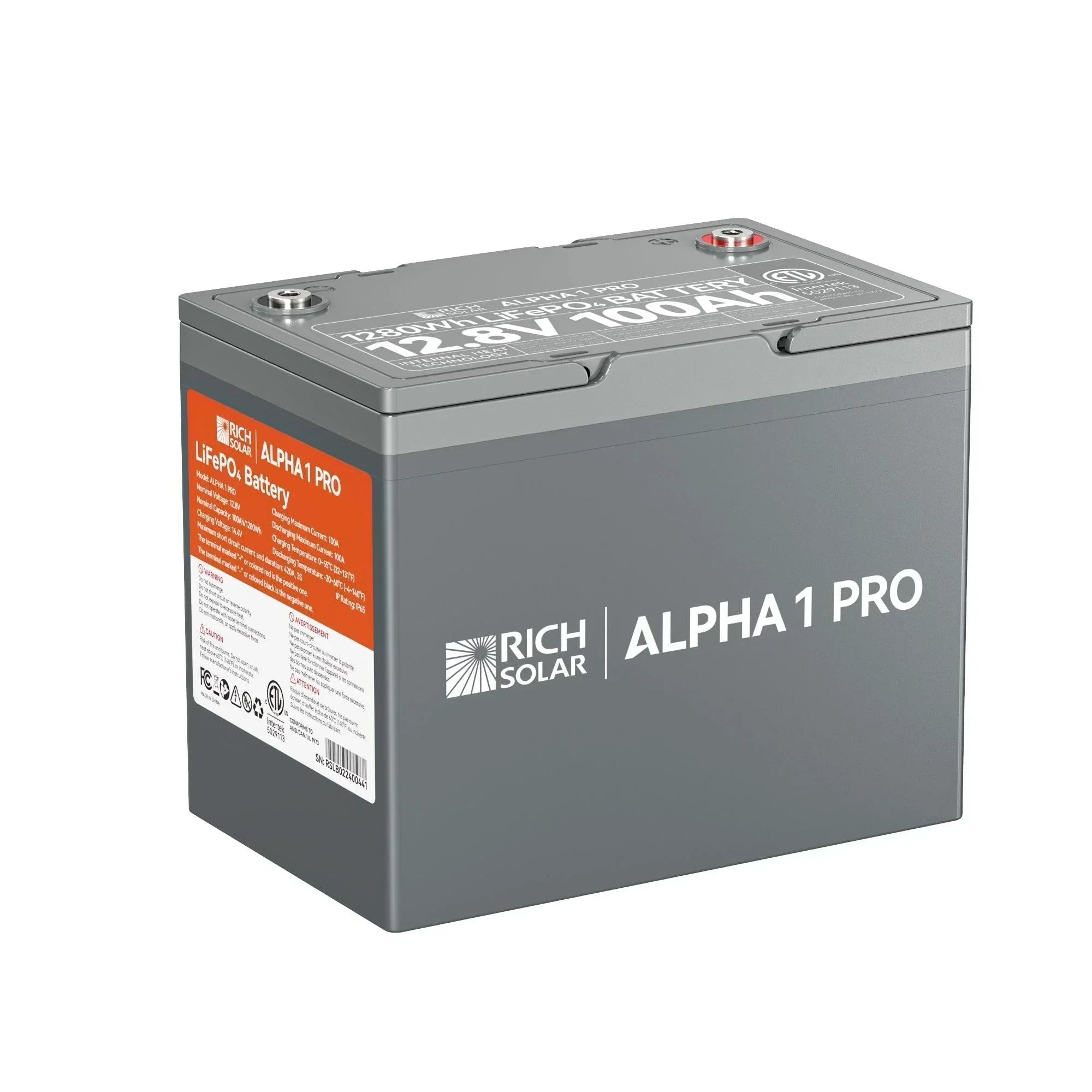 ALPHA 1 PRO | 12V 100Ah LiFePO4 Battery | Premium 12V Lithium Battery for Off-Grid, RVs, Boats | 7,000 Lifetime Cycles | 10 Year Warranty | UL1973 Certified - Green Vista Living