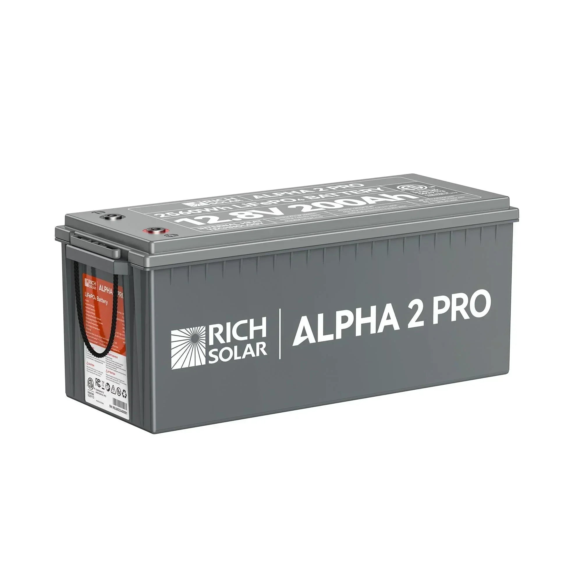 ALPHA 2 PRO | 12V 200Ah LiFePO4 Battery | Premium 12V Lithium Battery for RVs, Cabins, Tiny Homes | 7,000 Lifetime Cycles | 10 Year Warranty | UL1973 Certified - Green Vista Living
