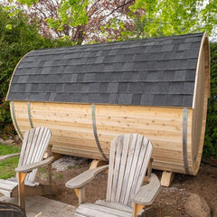 Dundalk Leisurecraft Black Asphalt Shingle Roof for Tranquility Barrel Sauna (Includes Trim) - Green Vista Living