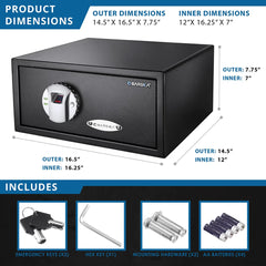 Barska 0.79 Cu. ft Biometric Security Safe