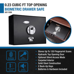Barska 0.23 Cu. ft Top Opening Biometric Security Safe