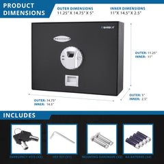 Barska 0.23 Cu. ft Top Opening Biometric Security Safe