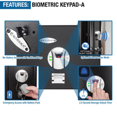 Barska 0.29 Cu. ft Biometric Security Saf