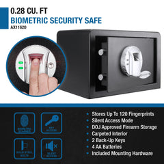 Barska 0.29 Cu. ft Biometric Security Saf