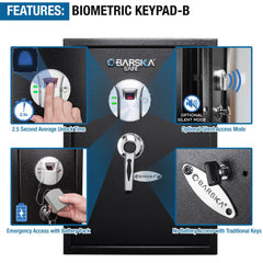 Barska 1.45 Cu. ft Biometric Security Safe