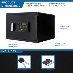Barska 0.54 Cu. ft Fireproof Digital Keypad Safe
