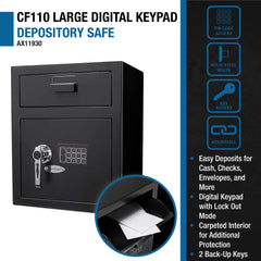 Barska 1.1 Cu. ft Keypad Depository Safe