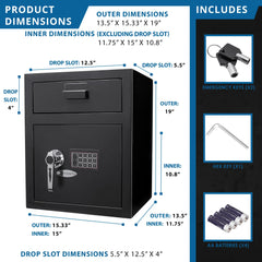 Barska 1.1 Cu. ft Keypad Depository Safe