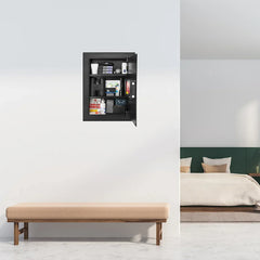 Barska 0.52 Cu. ft Black Biometric Wall Saf