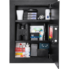 Barska 0.52 Cu. ft Black Biometric Wall Saf