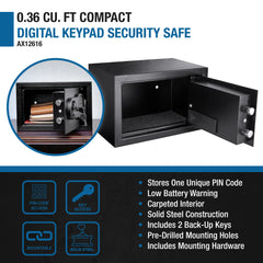 Barska 0.36 Cu. ft Digital Keypad Security Safe