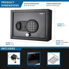 Barska 0.15 Cu. ft Top Opening Keypad Security Safe