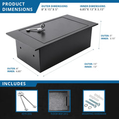 Barska 0.22 Cu. ft Floor Safe with Key Lock