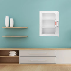 Barska 0.52 Cu. ft Right Opening Wall Safe, White