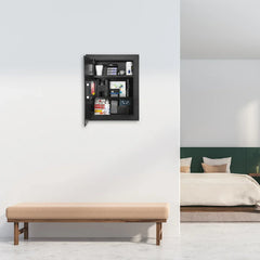 Barska 0.52 Cu. ft Black Biometric Wall Saf