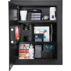 Barska 0.52 Cu. ft Black Biometric Wall Saf