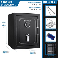 Barska FV400 FireVault Fireproof Keypad Security Safe