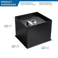 Barska 0.89 Cu. ft Floor Safe With Combination Lock