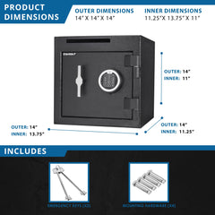Barska 1.12 Cu. ft Keypad Depository Safe