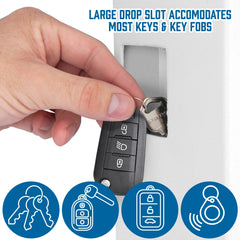 Barska 736 Capacity Adjustable Key Cabinet Digital Keypad Wall Safe