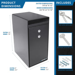 Barska 0.27 Cu. ft Dual Key Depository Safe