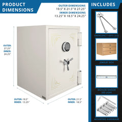 Barska 2.75 Cu. ft Keypad Fireproof Jewelry Safe