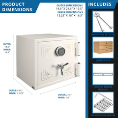 Barska 1.91 Cu. ft Keypad Fireproof Jewelry Safe